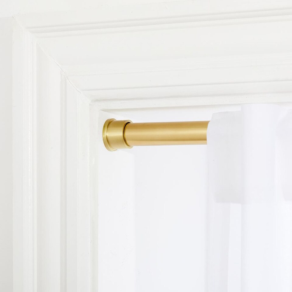 Inside Mount Curtain Rod Antique Brass West Elm UK